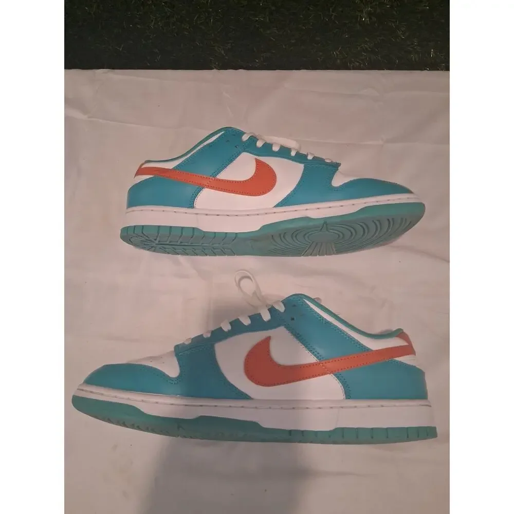 Nike Dunk Low Miami Dolphins White Dusty Cactus DV0833-102 Men's Size 13 Used